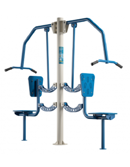 Chest Press fitness doppia per potenziamento muscolare - Dimensioni cm 213x72x201h