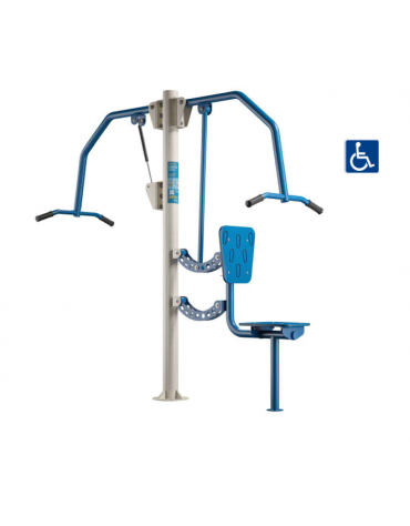 Stazione fitness con Chest Press e Shoulder Press inclusiva - per potenziamento muscolare - Dimensioni cm 203x71x201h