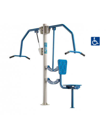 Stazione fitness con Chest Press e Shoulder Press inclusiva - per potenziamento muscolare - Dimensioni cm 203x71x201h