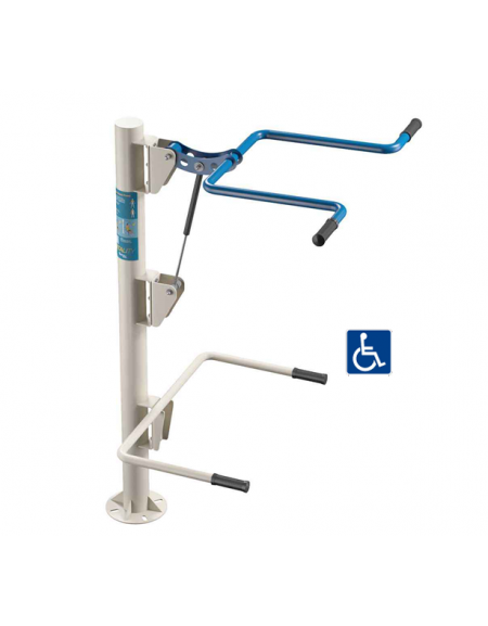 Shoulder Press inclusiva fitness da esterno per potenziamento muscolare - Dimensioni cm 102x102x161h