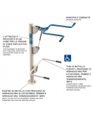 Shoulder Press inclusiva fitness da esterno per potenziamento muscolare - Dimensioni cm 102x102x161h
