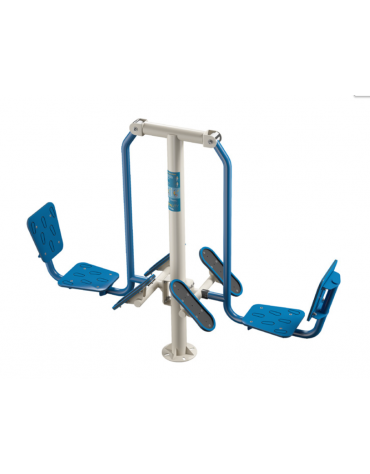 Leg Press doppia da esterno per potenziamento dei muscoli delle gambe - cm 218x62x165h