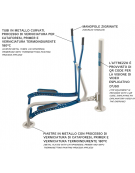 Ellittica fitness da esterno - per allenamento cardio e mobilizzazione completa - cm 172x50x171h