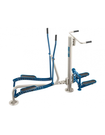 Ellittica fitness da esterno con step - per allenamento cardio e mobilizzazione completa - cm 226x74x172h