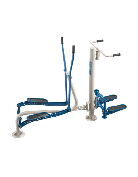 Ellittica fitness da esterno con step - per allenamento cardio e mobilizzazione completa - cm 226x74x172h