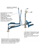 Ellittica fitness da esterno con step - per allenamento cardio e mobilizzazione completa - cm 226x74x172h