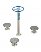 Stazione Twister da esterno con 3 postazioni - mobilizzazione del bacino e del tronco - cm 148x133x120h