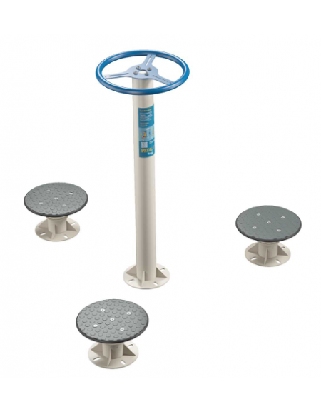 Stazione Twister da esterno con 3 postazioni - mobilizzazione del bacino e del tronco - cm 148x133x120h