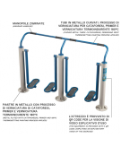 Air Walker doppio fitness da esterno con 2 postazioni - con tubi in metallo curvati - Dimensioni cm 200x46x126h