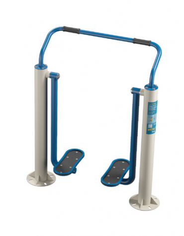 Air Walker singolo fitness da esterno - con tubi in metallo curvati - Dimensioni cm 112x46x126h