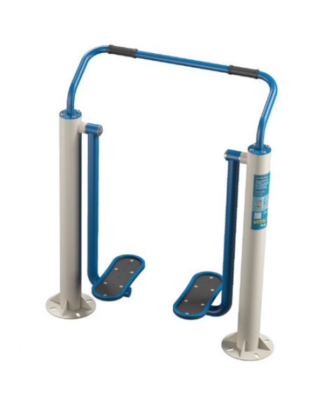 Air Walker singolo fitness da esterno - con tubi in metallo curvati - Dimensioni cm 112x46x126h