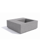 Panchina in cemento quadrata monoblocco con fioriera cm 80x80 - colore Grigio pietra - cm 140x140x45h - Conforme ai CAM