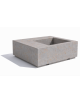 Panchina in cemento quadrata monoblocco con fioriera cm 80x80 - colore Grigio travertino - cm 140x140x45h - Conforme ai CAM
