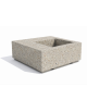 Panchina in cemento quadrata monoblocco con fioriera cm 80x80 - colore Grigio sabbiato - cm 140x140x45h - Conforme ai CAM