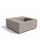 Panchina in cemento quadrata monoblocco con fioriera cm 80x80 - colore Bianco sabbiato - cm 140x140x45h - Conforme ai CAM