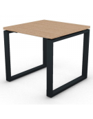 Scrivania operativa piano melaminico spessore mm 30 e gamba metallica ad anello chiuso  - Colori a scelta - cm 80x80x74,5h