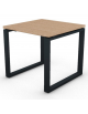 Scrivania operativa piano melaminico spessore mm 30 e gamba metallica ad anello chiuso  - Colori a scelta - cm 80x80x74,5h