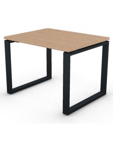 Scrivania operativa piano melaminico spessore mm 30 e gamba metallica ad anello chiuso  - Colori a scelta - cm 100x80x74,5h