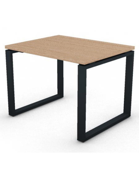 Scrivania operativa piano melaminico spessore mm 30 e gamba metallica ad anello chiuso  - Colori a scelta - cm 100x80x74,5h