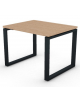 Scrivania operativa piano melaminico spessore mm 30 e gamba metallica ad anello chiuso  - Colori a scelta - cm 100x80x74,5h