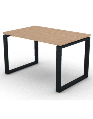 Scrivania operativa piano melaminico spessore mm 30 e gamba metallica ad anello chiuso  - Colori a scelta - cm 120x80x74,5h