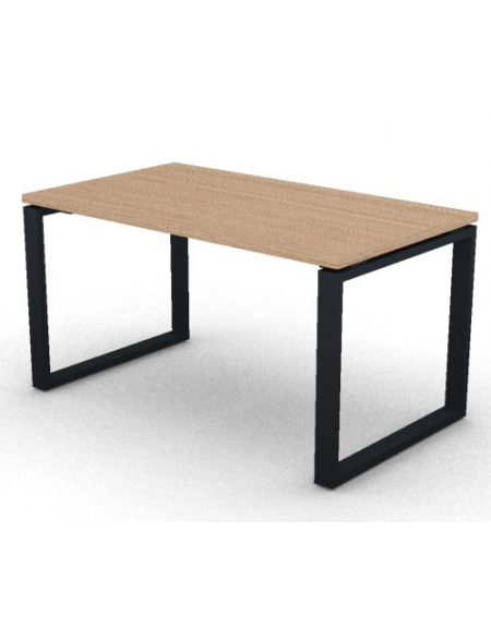 Scrivania operativa piano melaminico spessore mm 30 e gamba metallica ad anello chiuso  - Colori a scelta - cm 140x80x74,5h