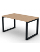 Scrivania operativa piano melaminico spessore mm 30 e gamba metallica ad anello chiuso  - Colori a scelta - cm 140x80x74,5h