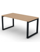 Scrivania operativa piano melaminico spessore mm 30 e gamba metallica ad anello chiuso  - Colori a scelta - cm 160x80x74,5h