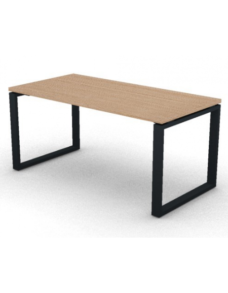 Scrivania operativa piano melaminico spessore mm 30 e gamba metallica ad anello chiuso  - Colori a scelta - cm 160x80x74,5h