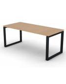 Scrivania operativa piano melaminico spessore mm 30 e gamba metallica ad anello chiuso - Colori a scelta - cm 180x80x74,5h