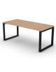 Scrivania operativa piano melaminico spessore mm 30 e gamba metallica ad anello chiuso  - Colori a scelta - cm 180x80x74,5h