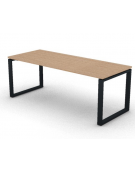 Scrivania operativa piano melaminico spessore mm 30 e gamba metallica ad anello chiuso  - Colori a scelta - cm 200x80x74,5h