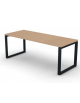 Scrivania operativa piano melaminico spessore mm 30 e gamba metallica ad anello chiuso  - Colori a scelta - cm 200x80x74,5h