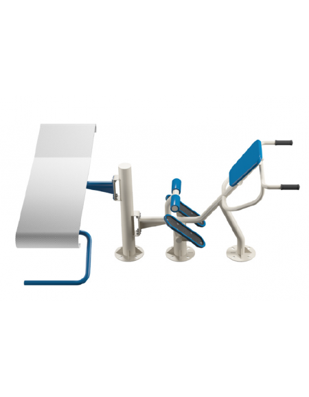 Stazione fitness Multifunzione per allenamento muscoli addominali e lombari - cm 205x155x96h