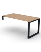 Scrivania operativa per servente, piano melaminico spessore mm 18 e gamba metallica ad anello chiuso - cm 160x60x73,5h
