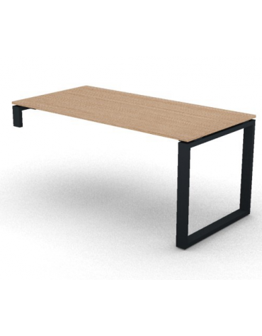 Scrivania operativa per servente, piano melaminico spessore mm 18 e gamba metallica ad anello chiuso - cm 160x60x73,5h