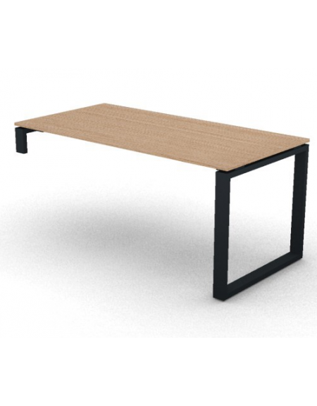 Scrivania operativa per servente, piano melaminico spessore mm 18 e gamba metallica ad anello chiuso - cm 160x60x73,5h