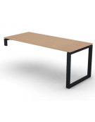 Scrivania operativa per servente, piano melaminico spessore mm 18 e gamba metallica ad anello chiuso - cm 180x80x73,5h