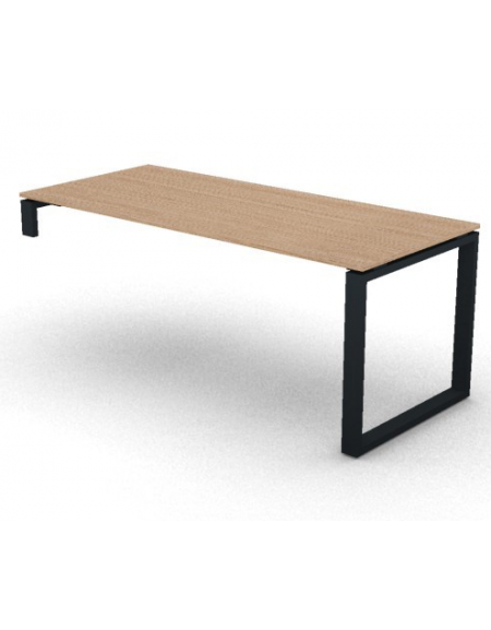 Scrivania operativa per servente, piano melaminico spessore mm 18 e gamba metallica ad anello chiuso - cm 180x80x73,5h
