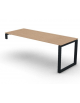 Scrivania operativa per servente, piano melaminico spessore mm 18 e gamba metallica ad anello chiuso - cm 200x80x73,5h