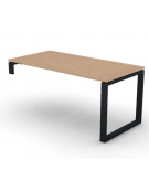 Scrivania operativa per servente, piano melaminico spessore mm 25 e gamba metallica ad anello chiuso - cm 160x80x74h