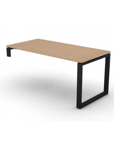 Scrivania operativa per servente, piano melaminico spessore mm 25 e gamba metallica ad anello chiuso - cm 160x80x74h