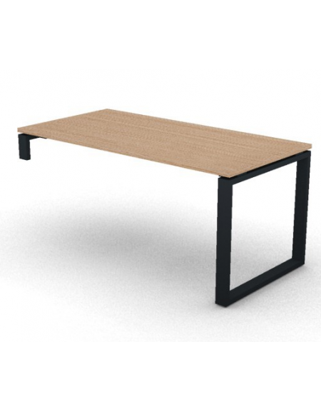 Scrivania operativa per servente, piano melaminico spessore mm 25 e gamba metallica ad anello chiuso - cm 160x80x74h