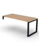Scrivania operativa per servente, piano melaminico spessore mm 25 e gamba metallica ad anello chiuso - cm 180x80x74h