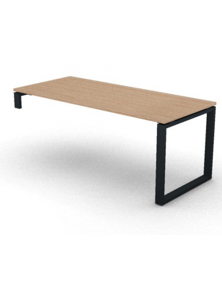 Scrivania operativa per servente, piano melaminico spessore mm 25 e gamba metallica ad anello chiuso - cm 180x80x74h