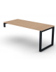 Scrivania operativa per servente, piano melaminico spessore mm 25 e gamba metallica ad anello chiuso - cm 180x80x74h