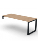 Scrivania operativa per servente, piano melaminico spessore mm 25 e gamba metallica ad anello chiuso - cm 200x80x74h