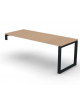 Scrivania operativa per servente, piano melaminico spessore mm 25 e gamba metallica ad anello chiuso - cm 200x80x74h