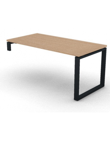 Scrivania operativa per servente, piano melaminico spessore mm 30 e gamba metallica ad anello chiuso - cm 160x80x74,5h