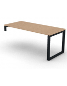 Scrivania operativa per servente, piano melaminico spessore mm 30 e gamba metallica ad anello chiuso - cm 180x80x74,5h
